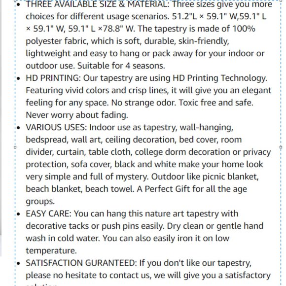 Mountain Tapestry Forest Tree 51.2" x 59.1" - Picture 7 of 7
